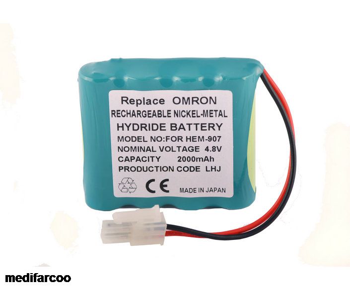 Omron HEM-907 Sphygmomanometer Battery 4.8V 2000mAh with Excellent Quality in Prompt Supply